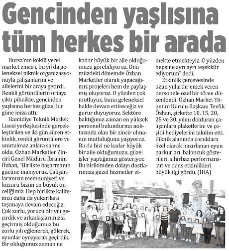 Özhan Ailesi Geleneksel Piknik