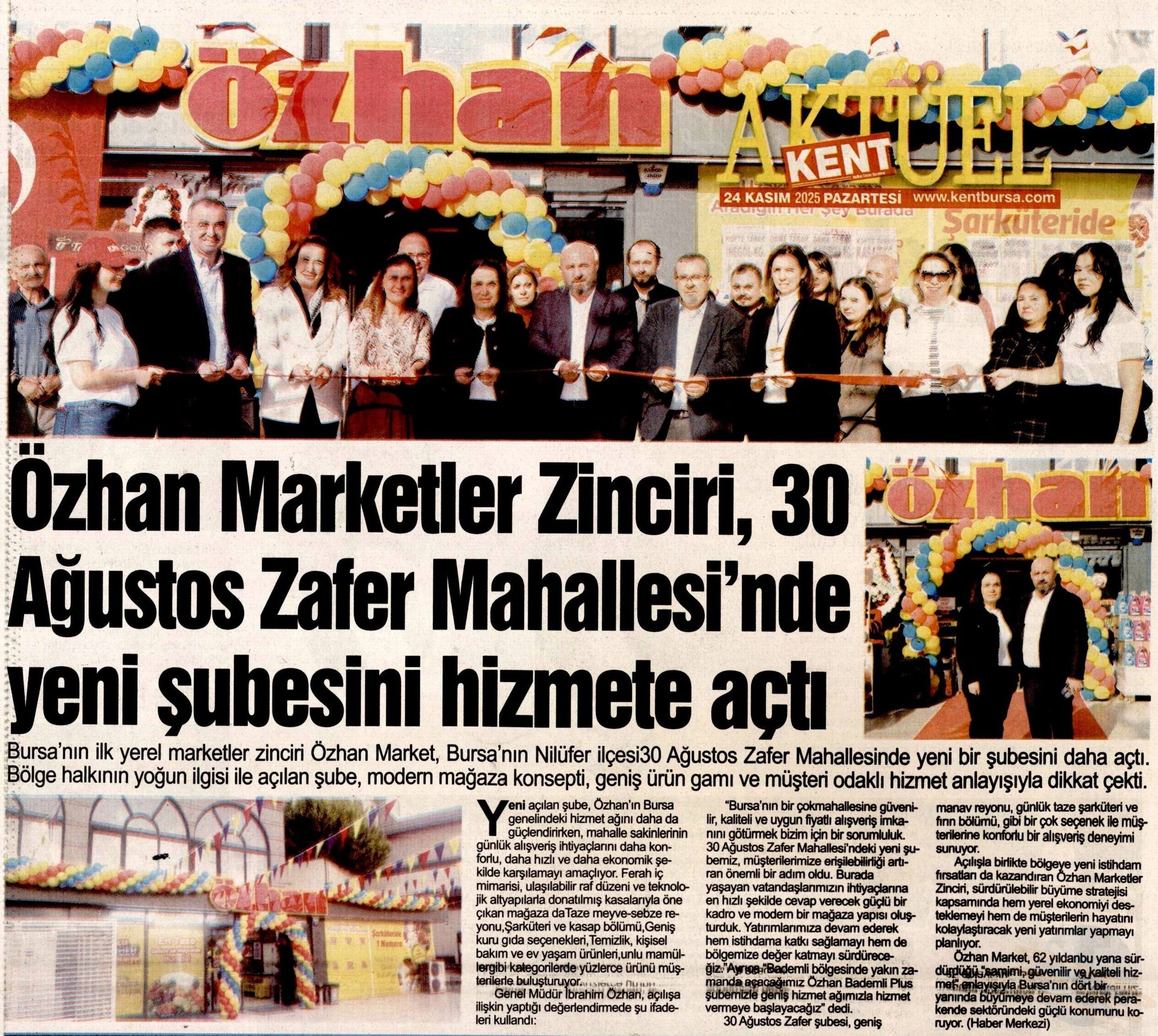 30 Ağustos Zafer şubesi hizmete açıldı